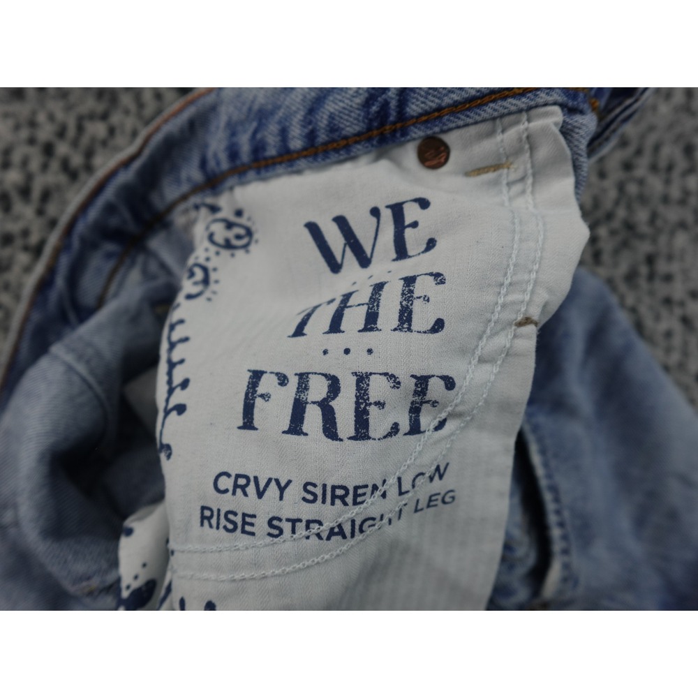 WE THE FREE‎ Curvy Jeans Womens 34 Light Wash Blue Denim Button Fly Casual - Picture 14 of 16
